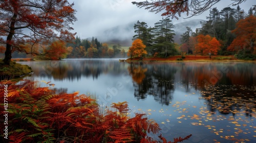 "Enchanting Autumn Scene of Tarn Hows, Lake District, UK"