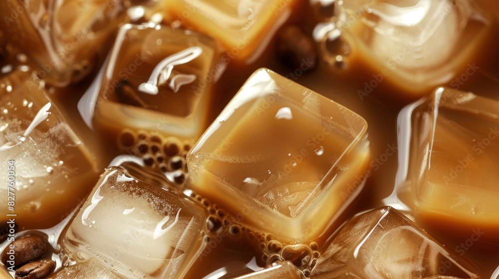 Ice coffee close up Ice coffee close up