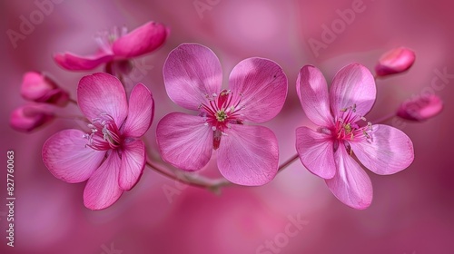 identical shades of pink flowers