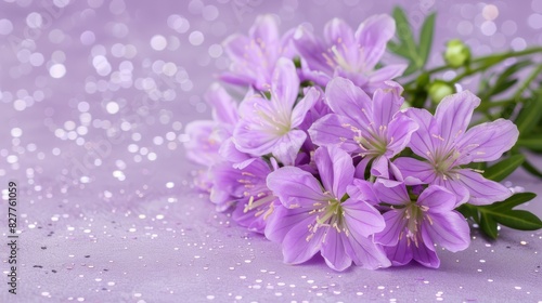 purple  adorned with white specks