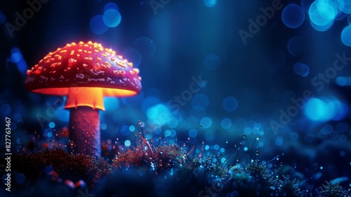 a mushroom, softly blurred photo