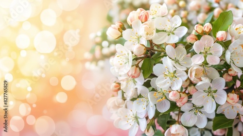  A bouquet of white and pink flowers on a pink and white table