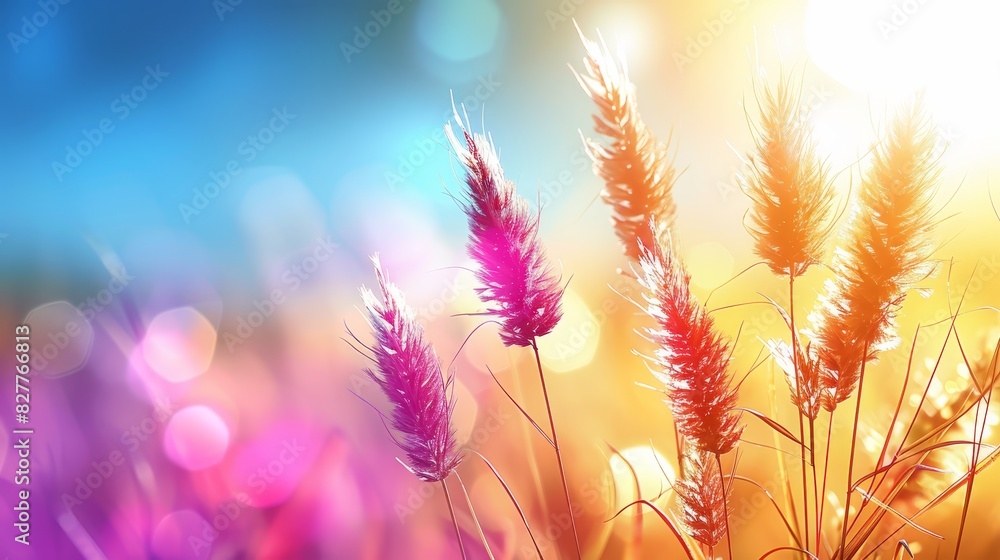 A tight shot of grasses, with a softly blurred foreground and background A tight shot of grasses, with a softly blurred foreground and background