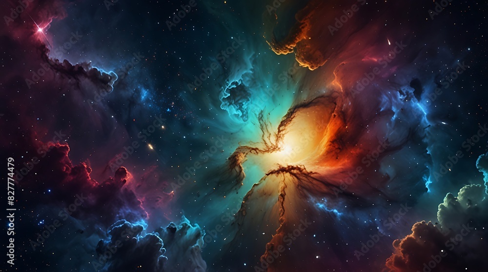 nebula, which is a large cloud of gas and dust in space nebula, which is a large cloud of gas and dust in space