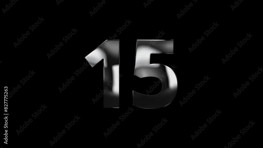 Number 15 with lightning, alpha channel, number fifteen Number 15 with lightning, alpha channel, number fifteen