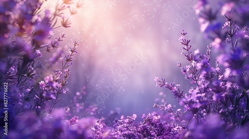 Dreamy, ethereal image of a lavender floral frame with soft lighting and a whimsical atmosphere, creating a sense of elegance and fantasy, Surreal, Digital Art 8K , high-resolution, ultra HD,up32K HD