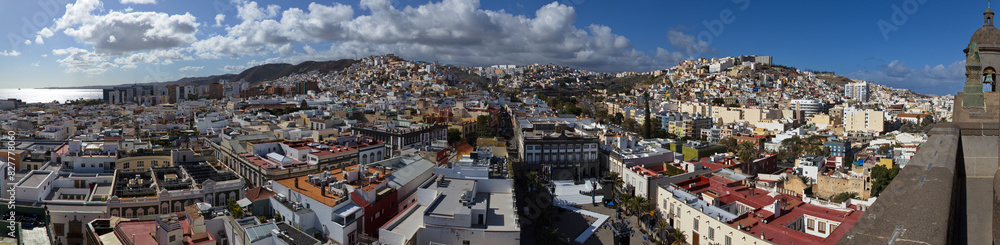 View of Las Palmas de Gran Canaria from the cathedral on Gran Canaria,Canary Islands,Spain,Europe

