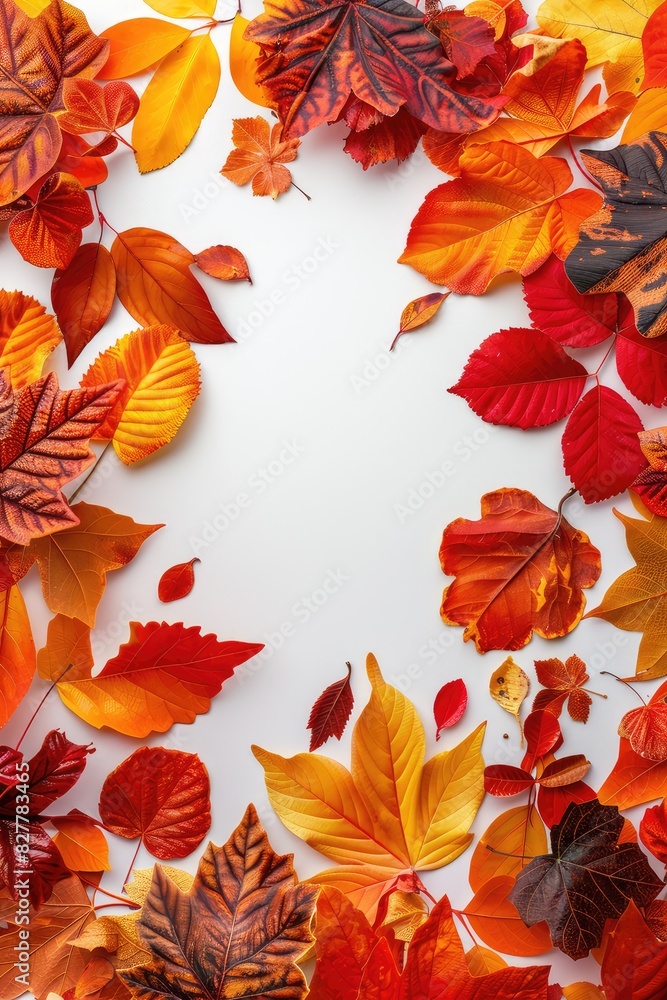 Applique of autumn leaves. Selective focus. Applique of autumn leaves. Selective focus.