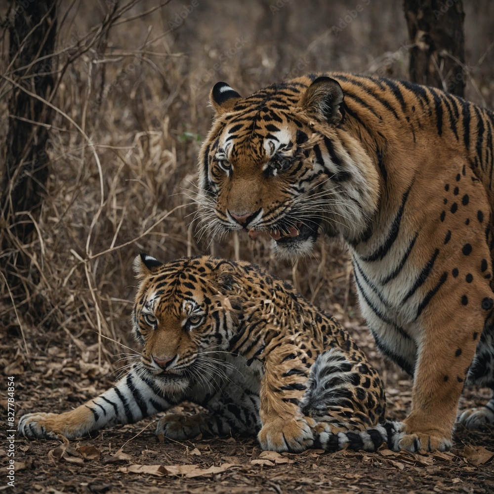 Obraz premium Design a campaign encouraging people to support organizations working to save tigers in the wild. 