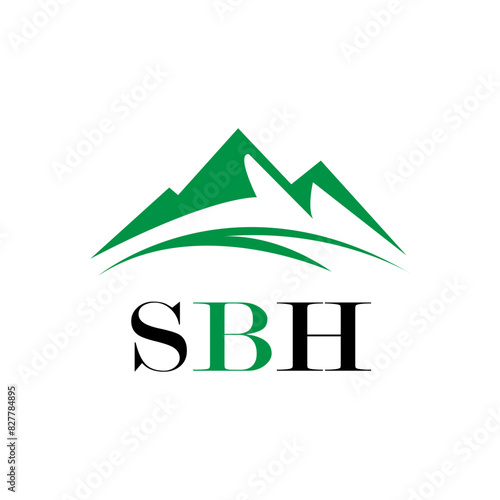 SBH letter logo design on white background. Creative modern SBH letter logo design. Vector design. Letters SBH, SBH logo vector template.