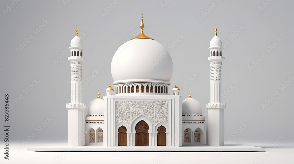 Fototapeta premium 3d rendering of miniature mosque