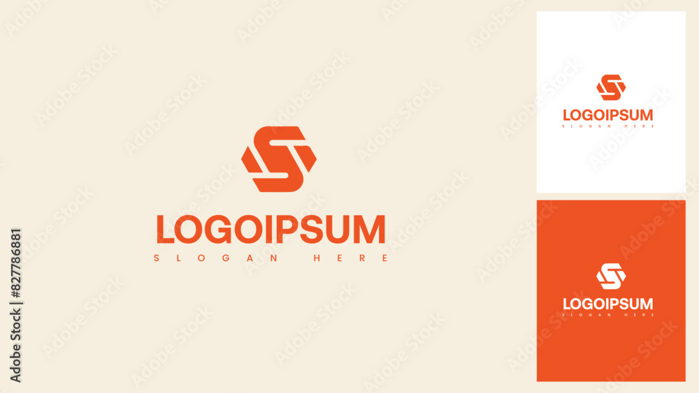 Fototapeta premium Modern Abstract Shapes Company Logo