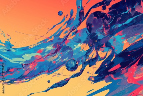 Water droplets in a dance of abstraction