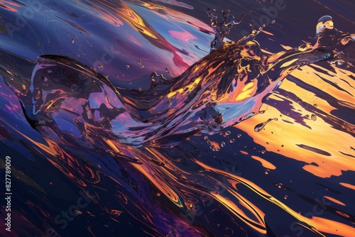 A delicate balance of water droplets, a work