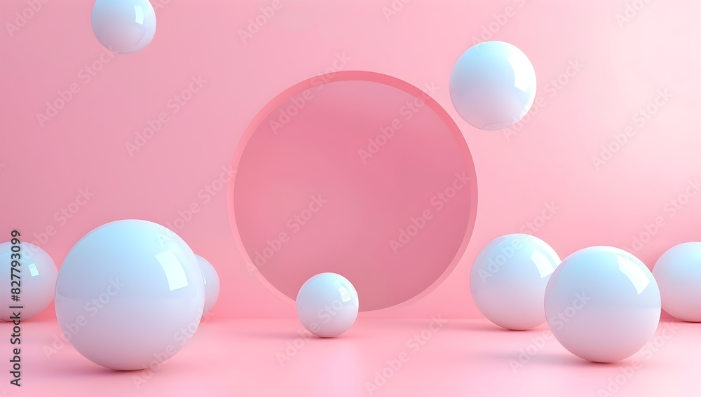 3d render of abstract pastel spheres and circle on pink background, minimalistic style,
3d render of abstract pastel spheres and circle on pink background, minimalistic style,