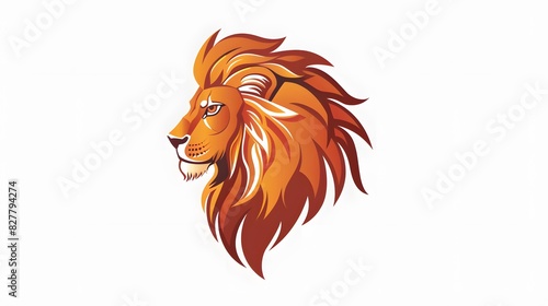 Lion head logo isolated on white background