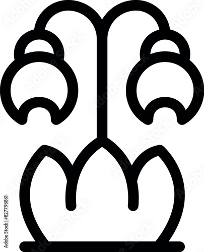 Foto Elegant and timeless minimalistic fleurdelis icon design in black line art style