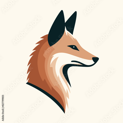 Minimalist Line Art of Maned Wolf: South American Carnivore Design