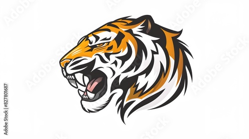 Tiger logo isolated on white background