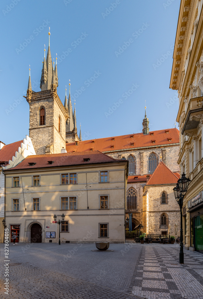 Church of Our Lady before Týn seen from Celetna street, Prague, Czech Republic