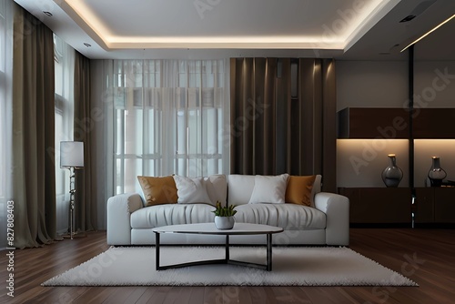 Modern living room. Modern elegant living room with sofa 