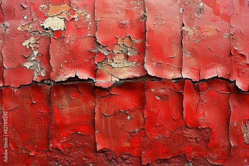 Red surface of the wall, high quality, high resolution