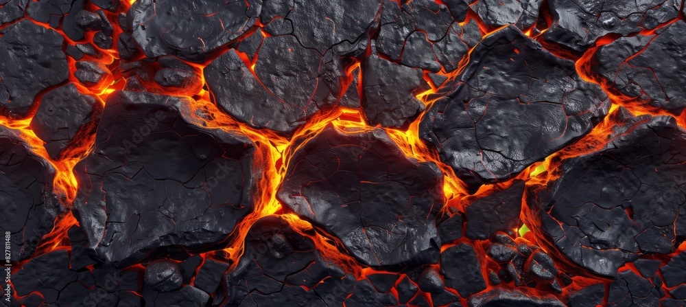 close-up shot showcases a fiery scene with rocks and lava actively flowing backdrop close-up shot showcases a fiery scene with rocks and lava actively flowing backdrop