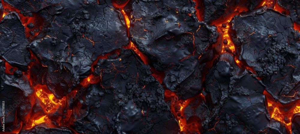 close-up shot showcases a fiery scene with rocks and lava actively flowing backdrop close-up shot showcases a fiery scene with rocks and lava actively flowing backdrop
