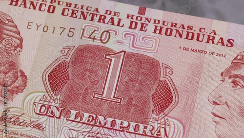 1 Honduran lempira national currency money legal tender bill bank 5 photo