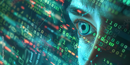 A cybersecurity expert vigilantly monitors networks, their keen eye spotting potential threats amidst a sea of ones and zeros