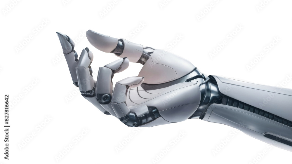 Robot hand isolated on white background, png file
Robot hand isolated on white background, png file