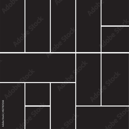 13 photo collage template. vector illustration, new collections