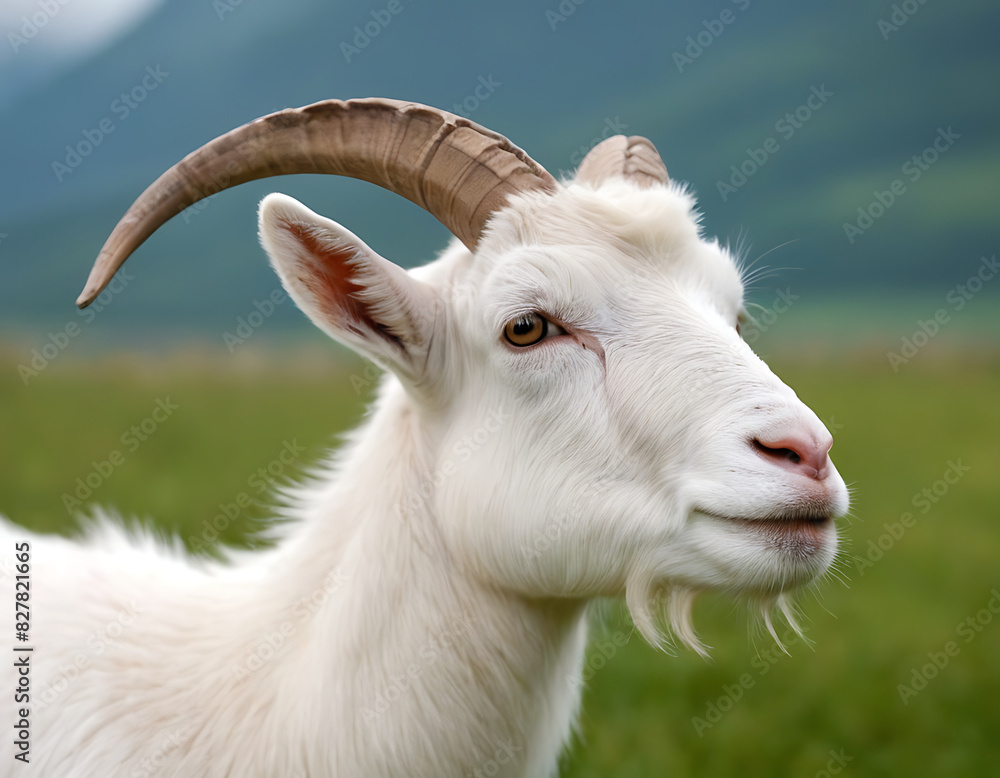 Obraz premium goat on the meadow