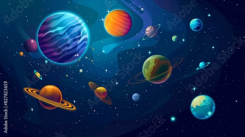 The universe and starry sky for kids background