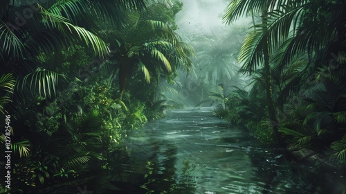 Ethereal Rainforest Stream: Hyper Realism © Kamil