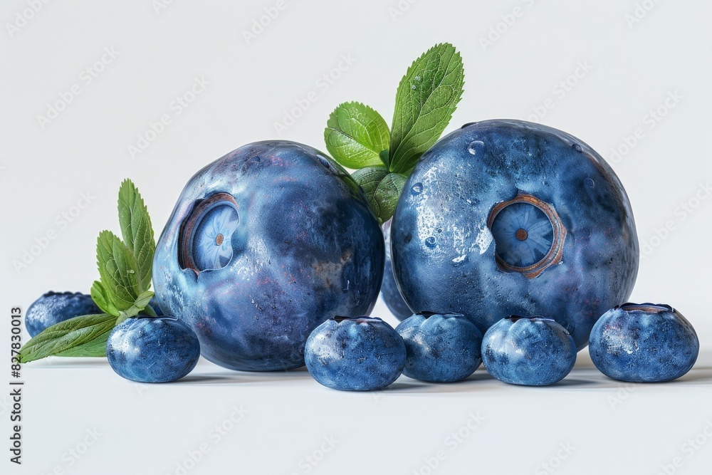 Group of Blueberries Arranged Neatly Group of Blueberries Arranged Neatly