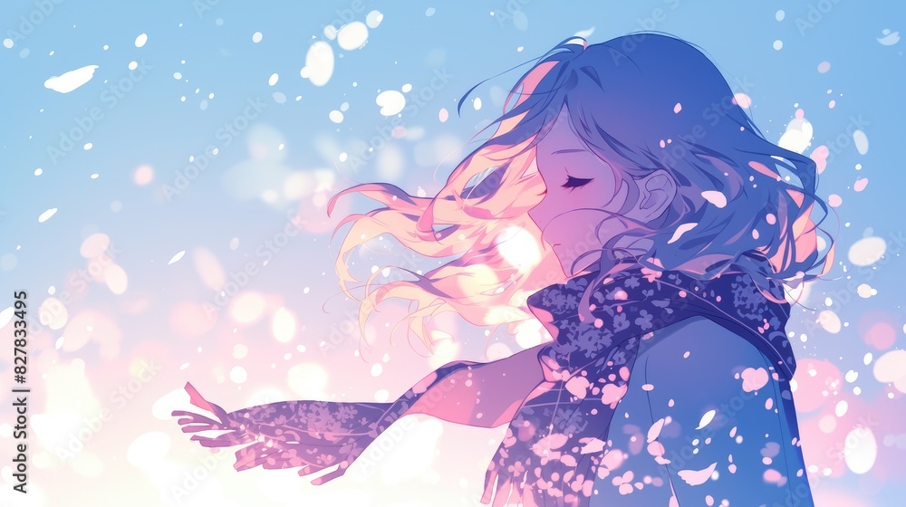 Obraz premium A character that is both stunningly beautiful and exudes youthfulness