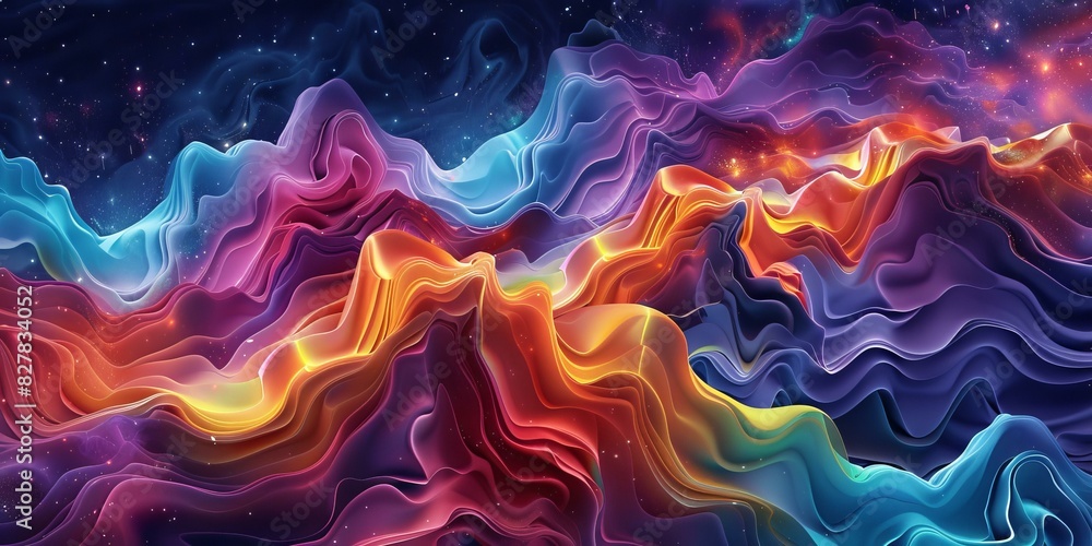Abstract Colorful Swirls Flowing Abstract Colorful Swirls Flowing