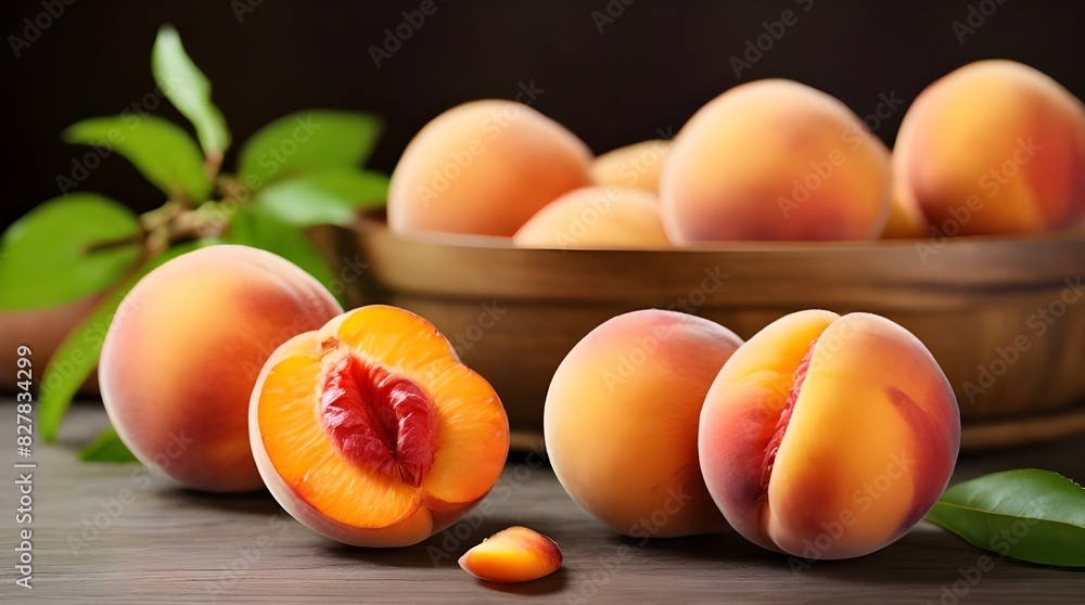 Juicy, ripe peaches, organic produce that is healthy and ideal for a vegan or clean eating lifestyle
Juicy, ripe peaches, organic produce that is healthy and ideal for a vegan or clean eating lifestyle
