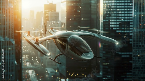 With its ability to bypass traffic the air taxi offers a convenient and timesaving mode of transportation for busy professionals. photo