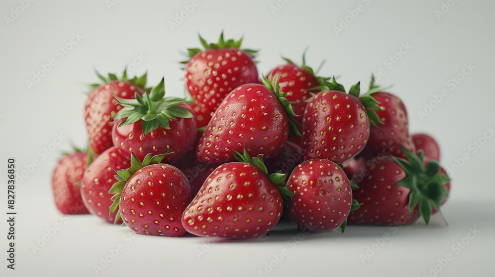 A Pile of Fresh Strawberries Stacked on Top of Each Other A Pile of Fresh Strawberries Stacked on Top of Each Other
