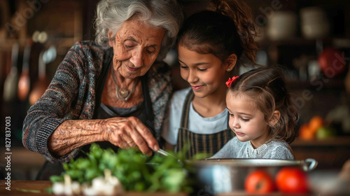 photo shoot  moms  granddaughters  grandmothers  cook healthy food