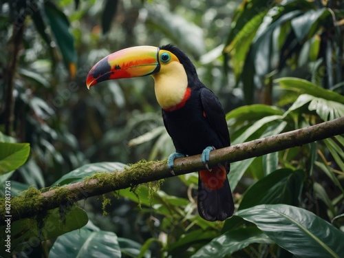 Toucan Amidst Costa Rican Greenery, Jungle Exploration