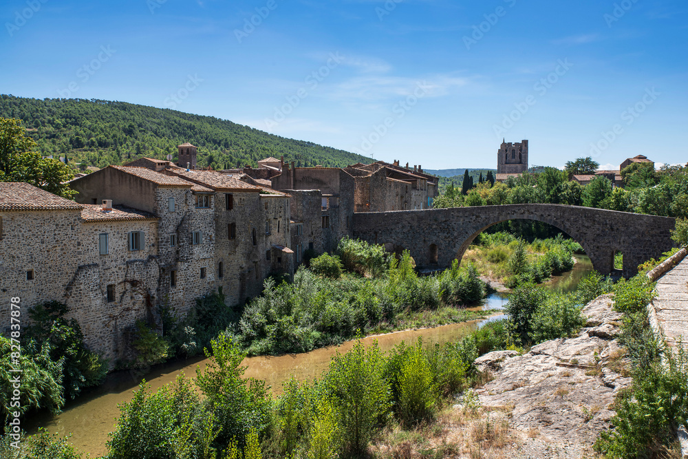Fototapeta premium Medieval village of Lagrasse in the south of France