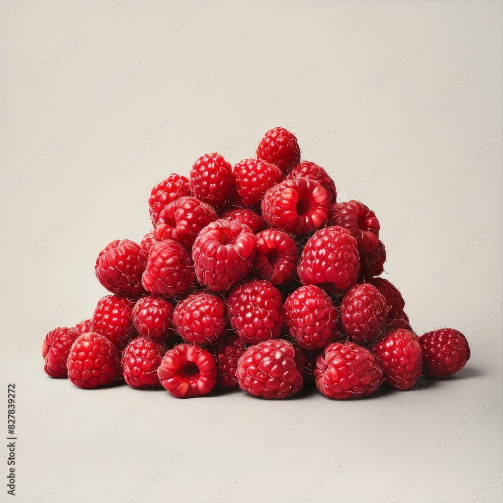 A Pile of Raspberries Stacked on Top of Each Other A Pile of Raspberries Stacked on Top of Each Other