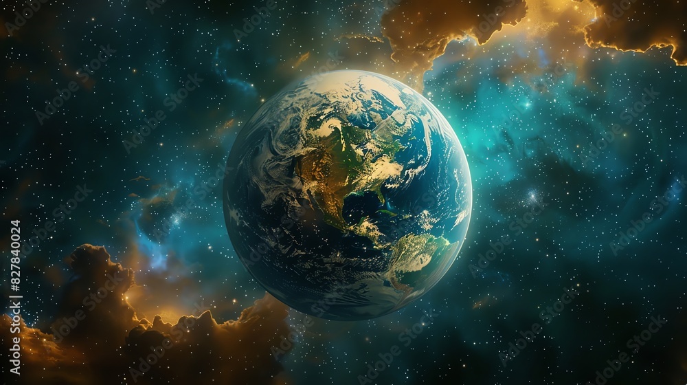 A breathtaking view of Earth from space, showcasing its beauty and vastness. A breathtaking view of Earth from space, showcasing its beauty and vastness.