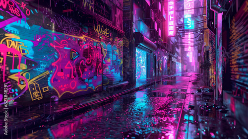 cyberpunk alley