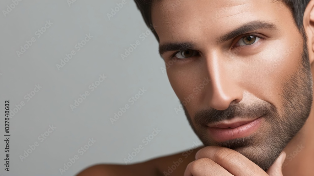 Fototapeta premium A man with a beard and a chin.