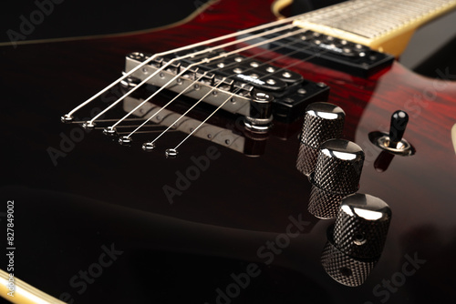 Electric guitar on the dark background