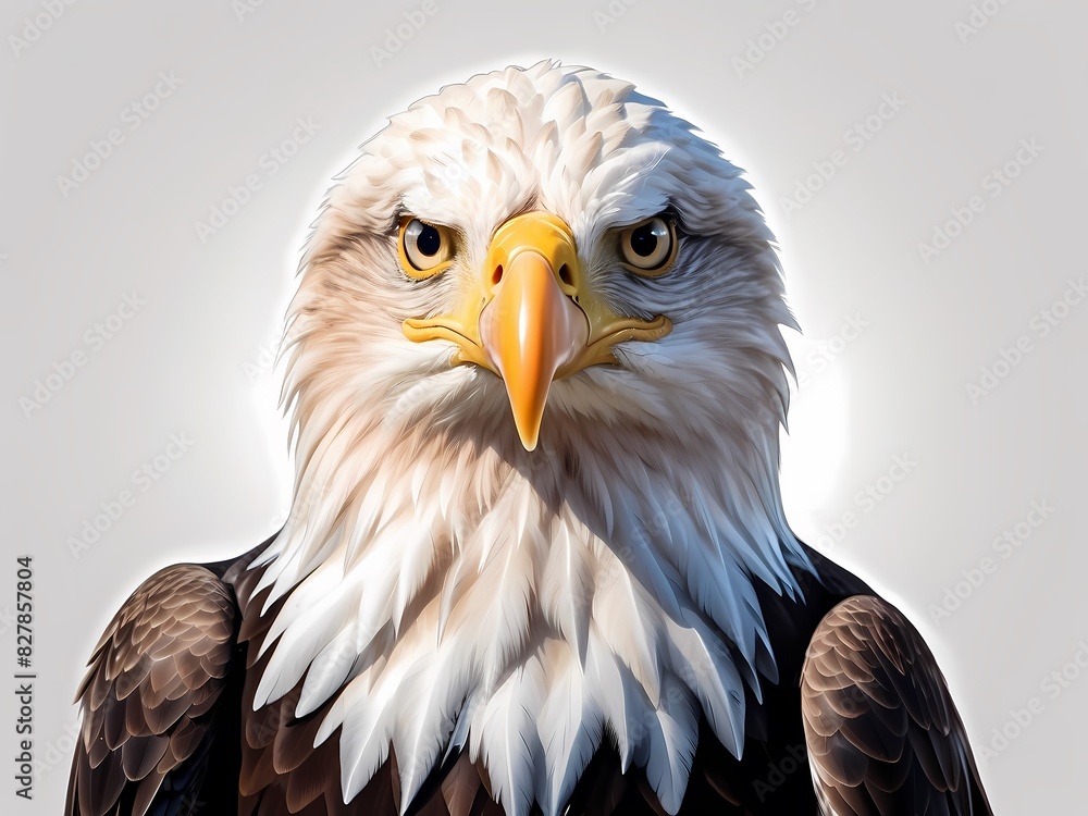 Obraz premium A quality colored pencil drawing of a cute and lovely Bald Eagle
